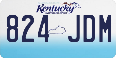 KY license plate 824JDM