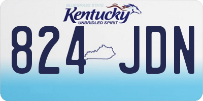 KY license plate 824JDN