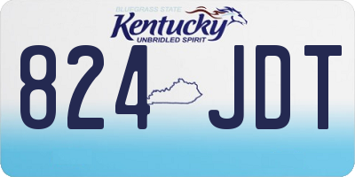 KY license plate 824JDT