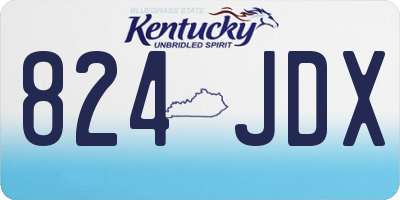 KY license plate 824JDX