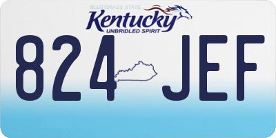 KY license plate 824JEF