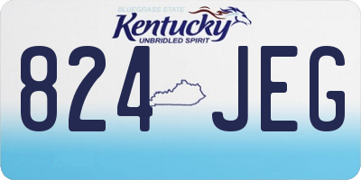 KY license plate 824JEG