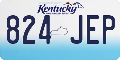 KY license plate 824JEP