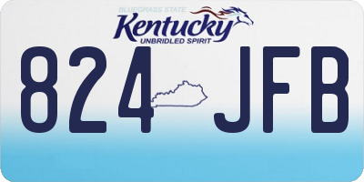 KY license plate 824JFB