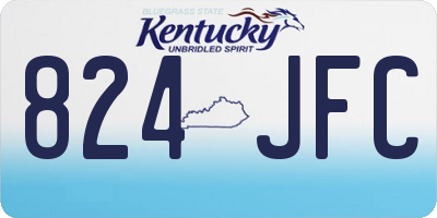 KY license plate 824JFC
