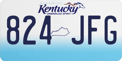 KY license plate 824JFG