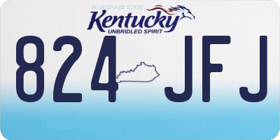 KY license plate 824JFJ