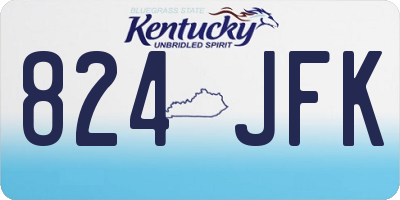 KY license plate 824JFK