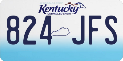 KY license plate 824JFS