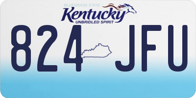 KY license plate 824JFU