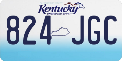 KY license plate 824JGC