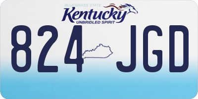 KY license plate 824JGD