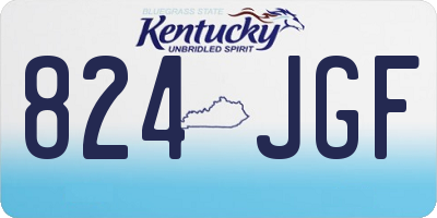 KY license plate 824JGF