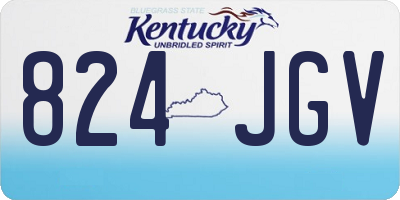 KY license plate 824JGV