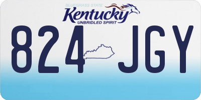 KY license plate 824JGY