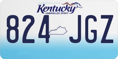 KY license plate 824JGZ