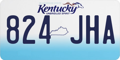 KY license plate 824JHA