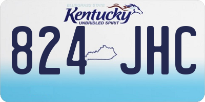 KY license plate 824JHC