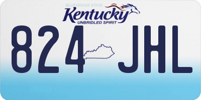 KY license plate 824JHL