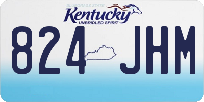 KY license plate 824JHM