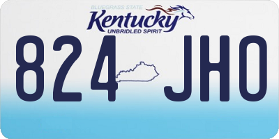KY license plate 824JHO