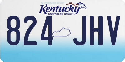 KY license plate 824JHV