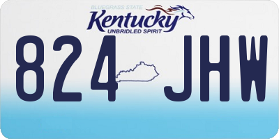 KY license plate 824JHW