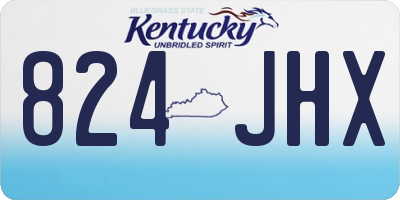 KY license plate 824JHX
