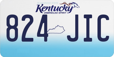 KY license plate 824JIC