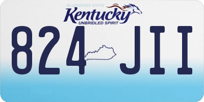 KY license plate 824JII
