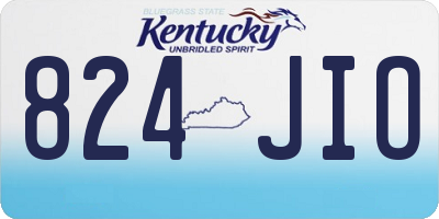 KY license plate 824JIO