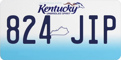 KY license plate 824JIP
