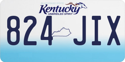 KY license plate 824JIX