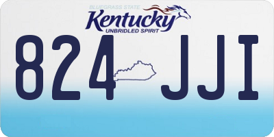 KY license plate 824JJI