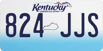 KY license plate 824JJS