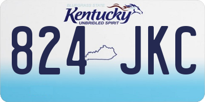 KY license plate 824JKC