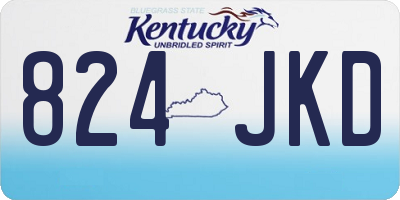 KY license plate 824JKD