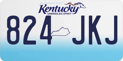 KY license plate 824JKJ