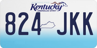 KY license plate 824JKK