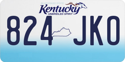 KY license plate 824JKO