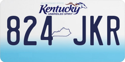 KY license plate 824JKR