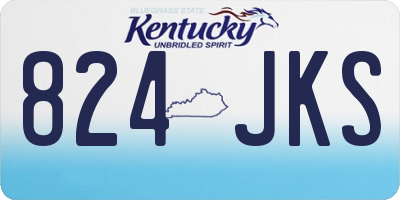 KY license plate 824JKS