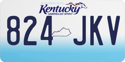 KY license plate 824JKV