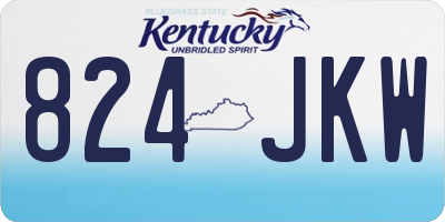 KY license plate 824JKW