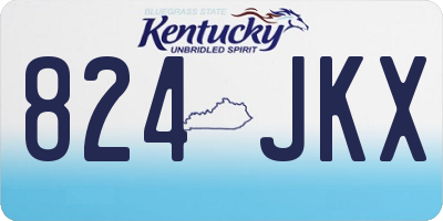 KY license plate 824JKX