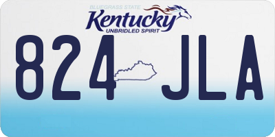 KY license plate 824JLA