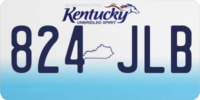 KY license plate 824JLB