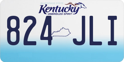 KY license plate 824JLI