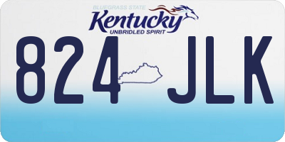 KY license plate 824JLK