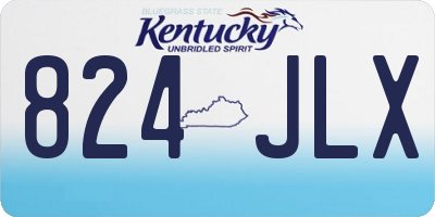 KY license plate 824JLX